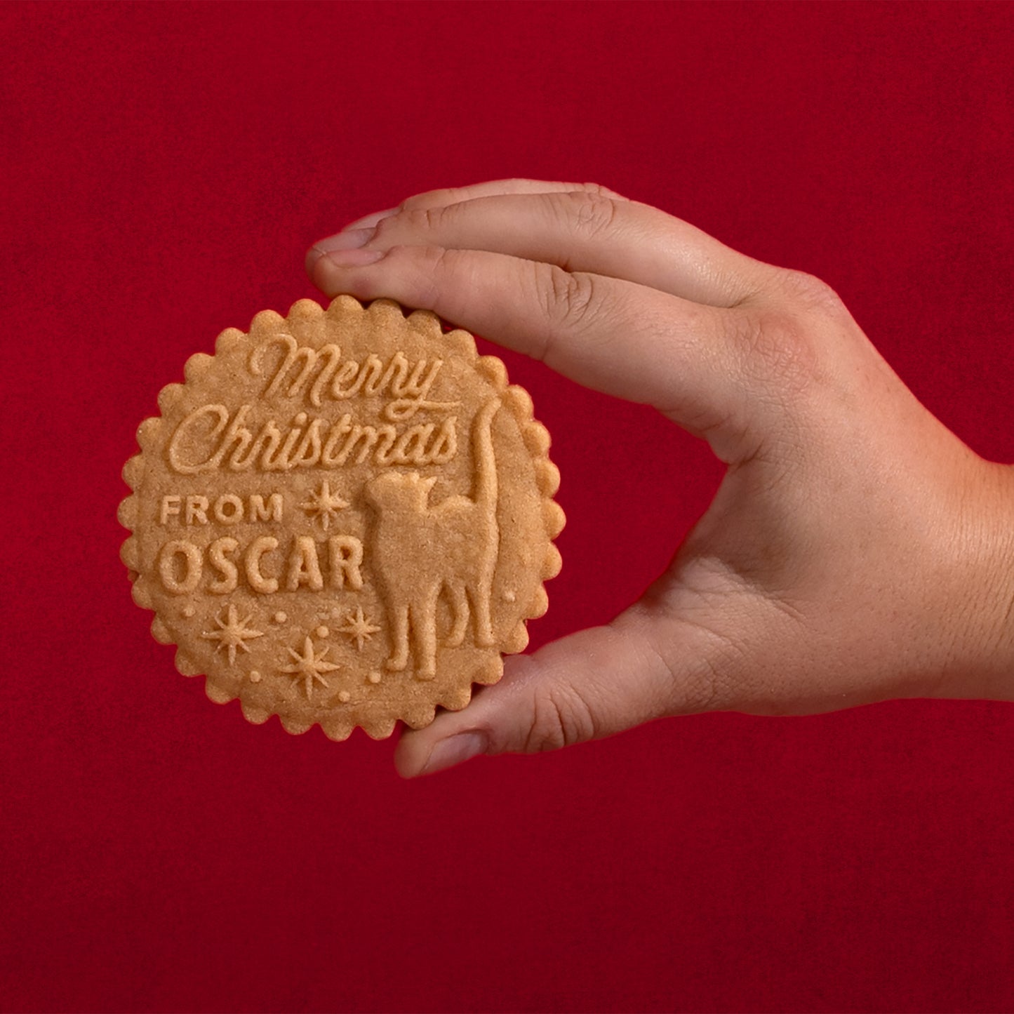 Custom Pet Name Christmas Cookie Stamp - Dog Paw