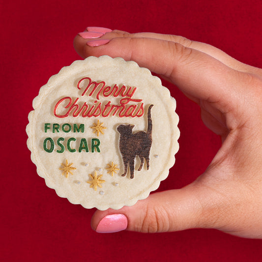 Custom Pet Name Christmas Cookie Press - Cat