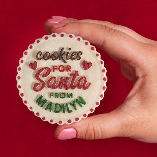 Custom Christmas Cookie Press - Cookies for Santa