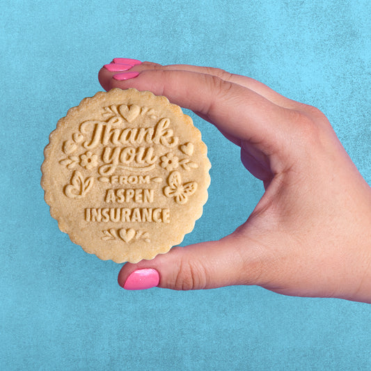 Thank You Cookie Stamp - Customizable Circle