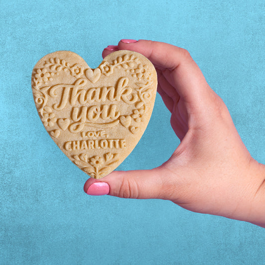Thank You Heart Cookie Stamp (Custom)