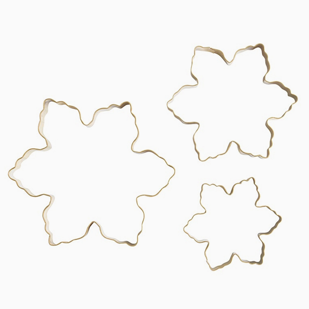 Gold Snowflake Cookie Cutters