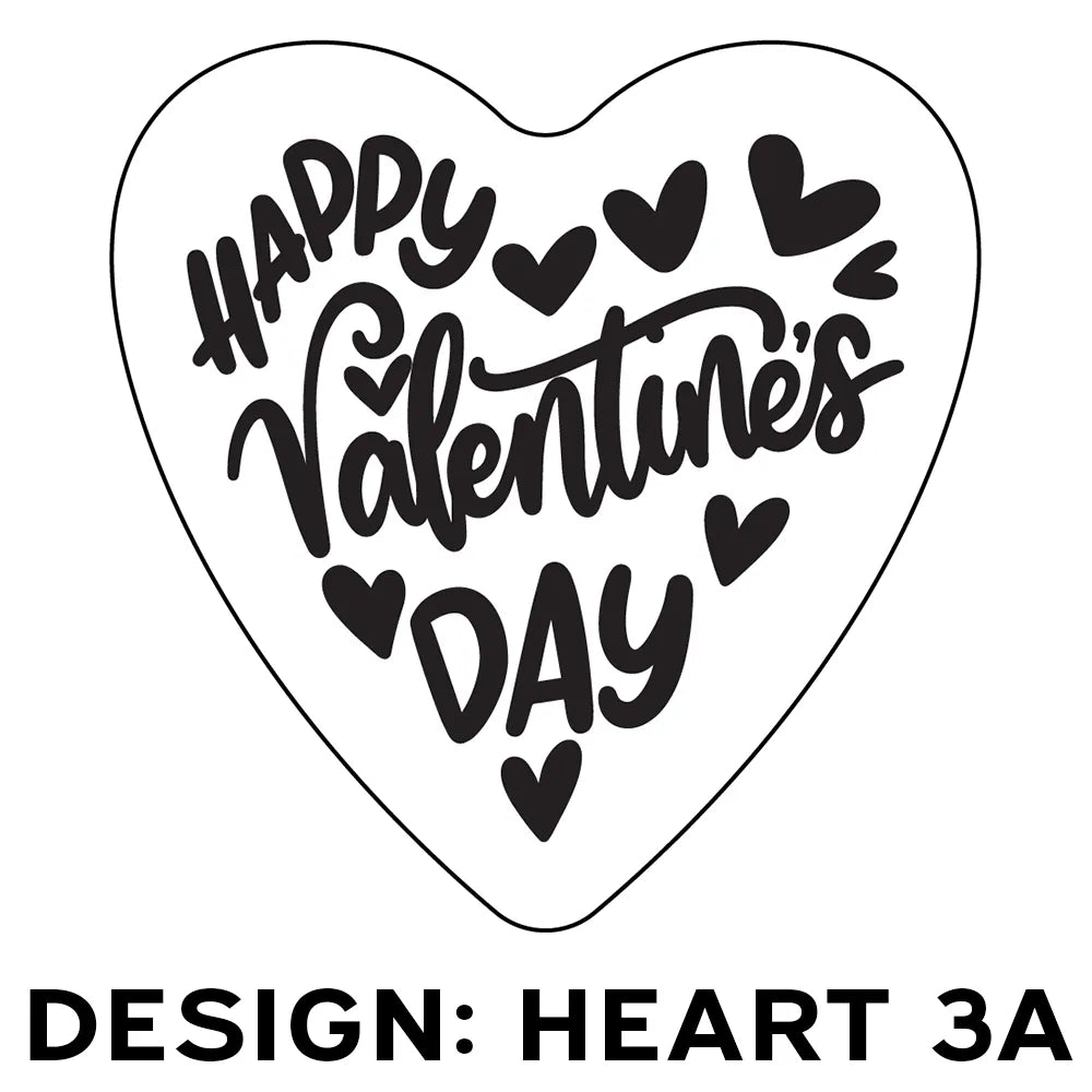 Embossed Valentines Day Cookie Stamp - Circle 1B