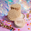 Embossed Birthday Cookie Stamp - "HBD" HAPPY BIRTHDAY