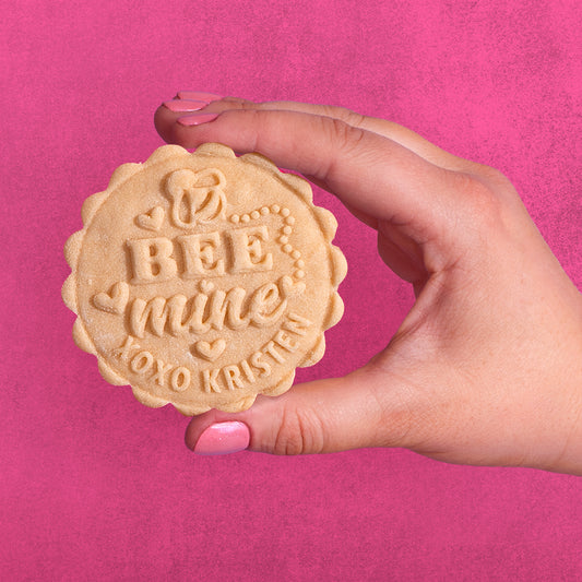 Valentines Day Cookie Stamp - Customizable Bee Mine