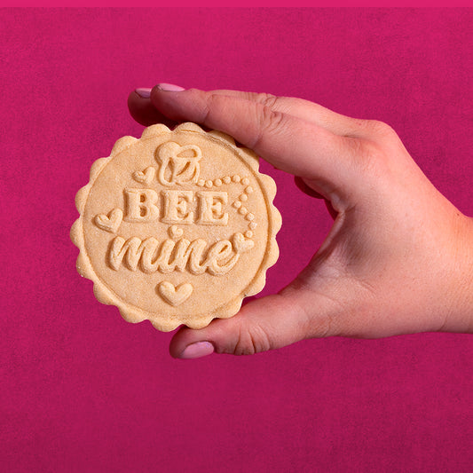 Embossed Valentines Day Cookie Stamp - Circle 2A