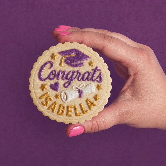 Customizable Congrats Name Graduation Cookie Stamp
