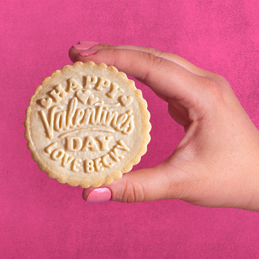 Valentines Day Cookie Stamp - Customizable Happy V-Day