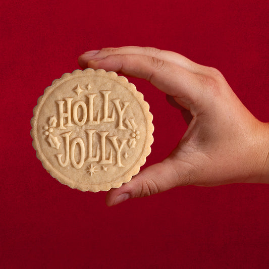 Christmas Cookie Stamp - Holly Jolly