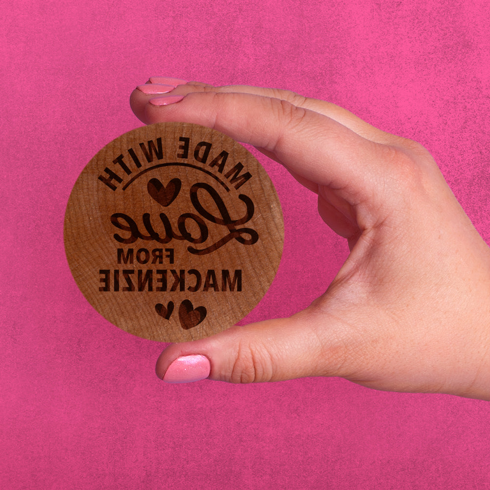 Customizable Made With Love Cookie Stamp