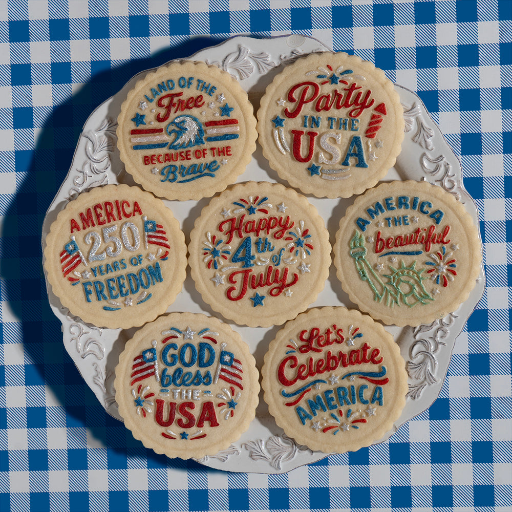 Happy Birthday America Cookie Stamp